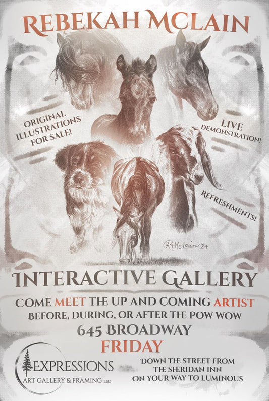 Interactive Gallery With Rebekah McLain and Big Rodeo Week Savings - Expressions Art Gallery & Framing LLC