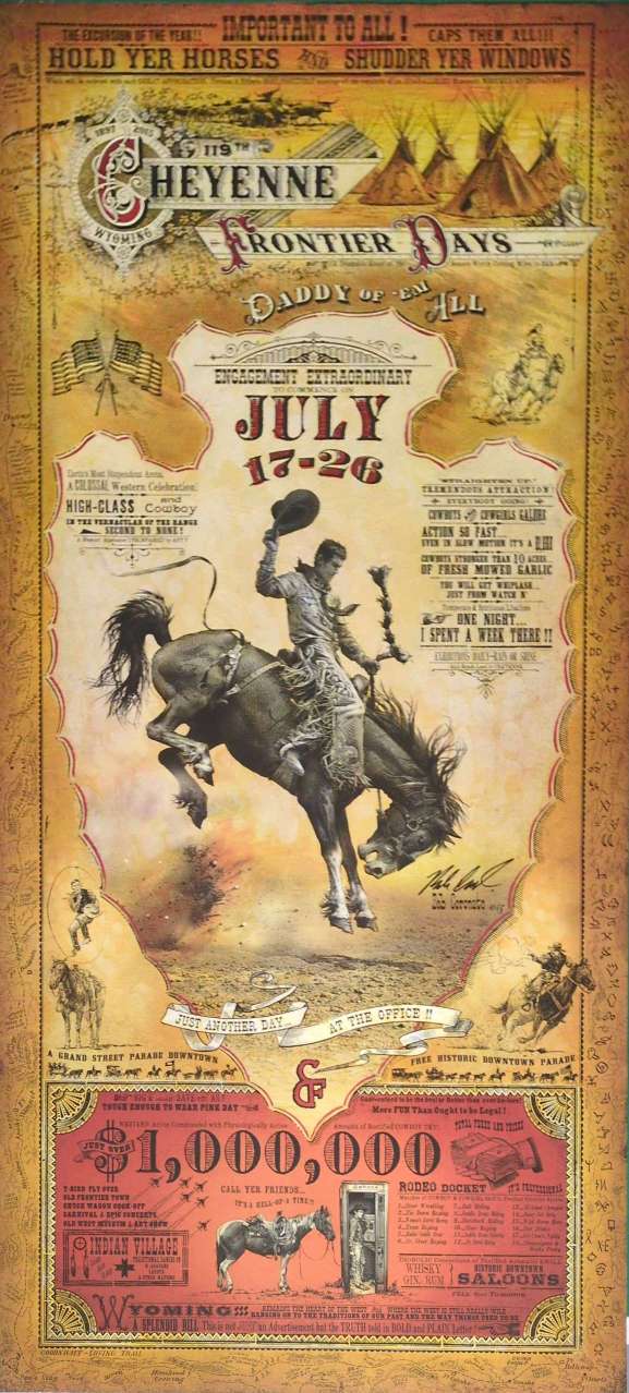 Cheyenne Rodeo Poster - Bob Coronato