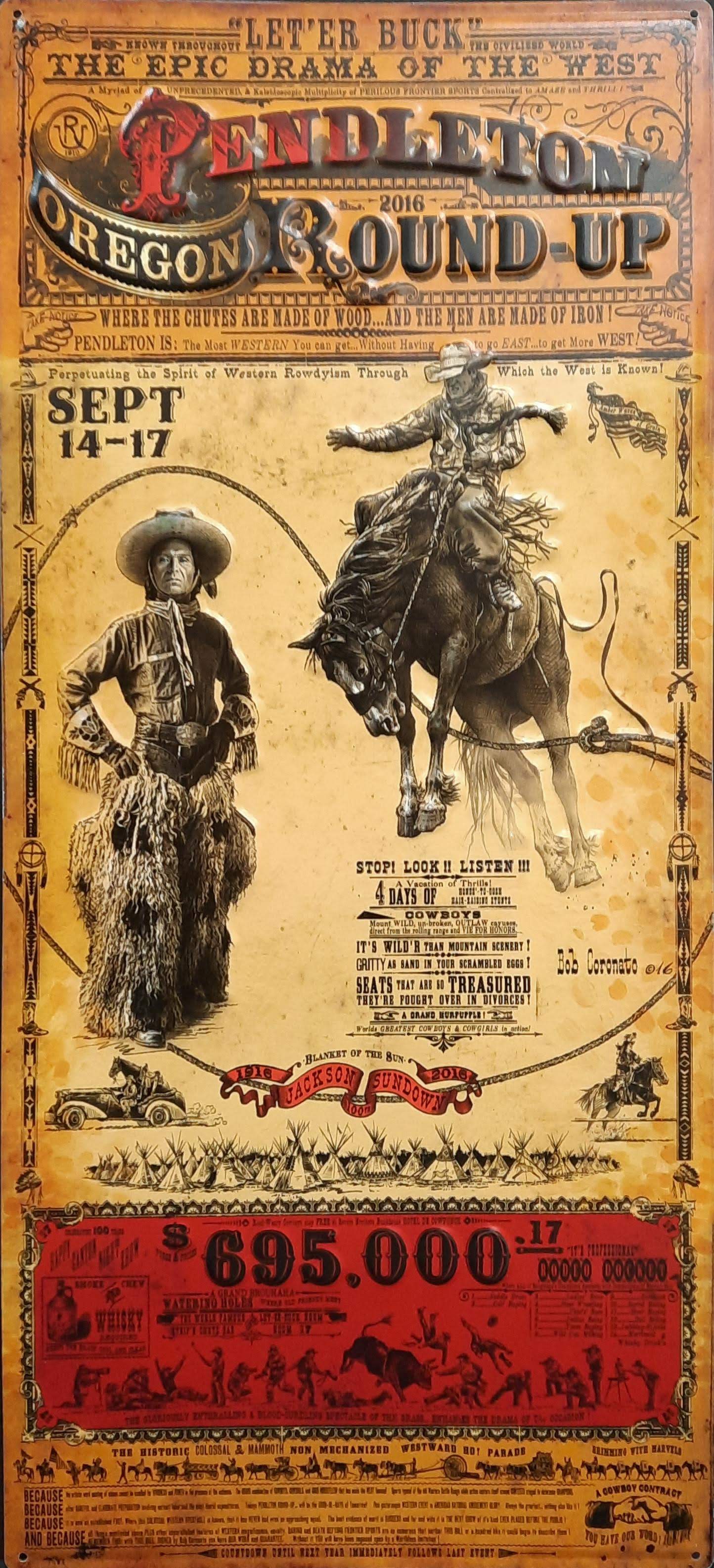(Metal) Pendleton OR Round-Up - Bob Coronato