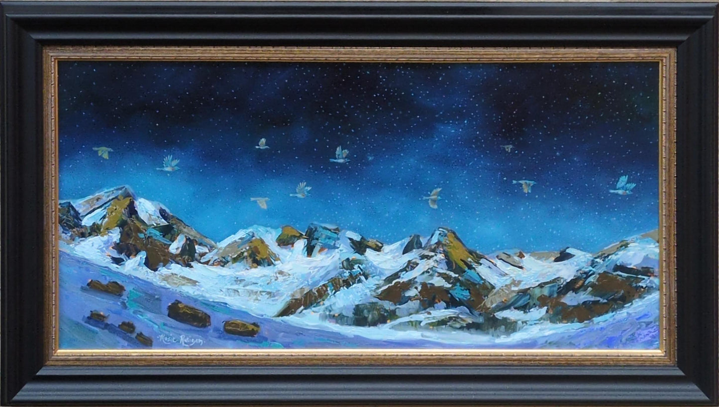 Migrating Lazuli Buntings - over the Cirque - Rosie Ratigan