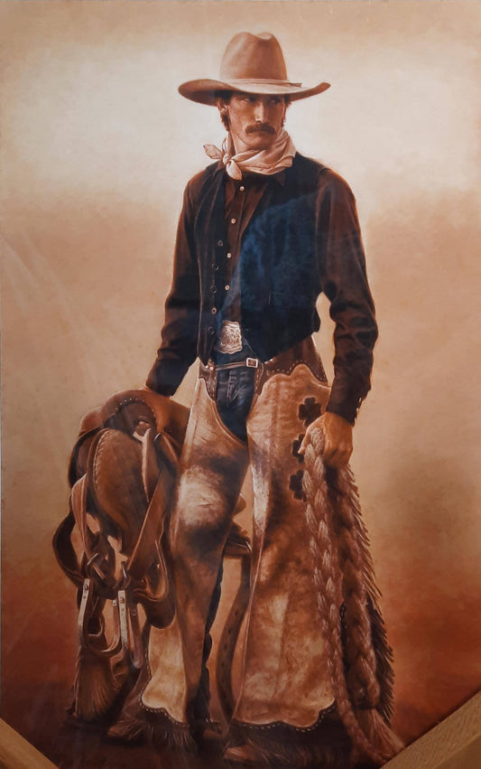 Saddle Bronc Rider / Circa 1980 (Giclee on Paper) - Carrie Ballantyne