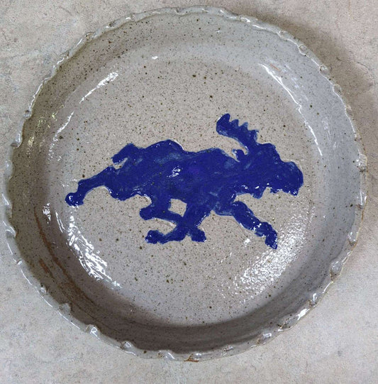 Small Blue Moose Dish - Marge Davey