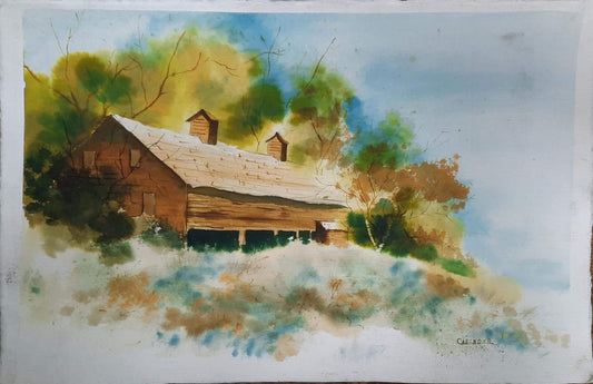 Horse Barn in Fall - Lyndall Callender
